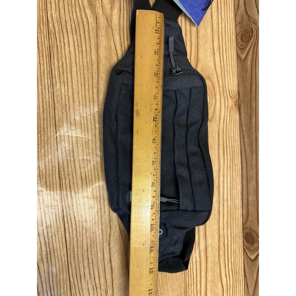 NEW WATERFLY Fanny Pack Unisex Water Resistant Hiking Waist Bag Adjustable Black